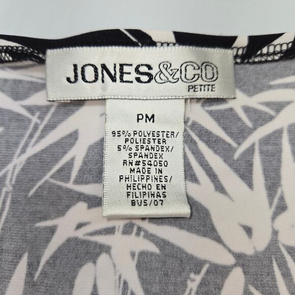 NWT Jones & Co Women's Dress PM MP Medium Petite Black Sun Misses Sz 8P 10P New - Picture 5 of 7